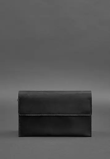 Кожаный мужской клатч-барсетка 3.0 черный Crazy Horse - фото 4