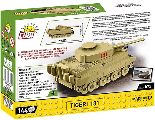 Конструктор COBI танк Tiger I 131 3095 - фото 6
