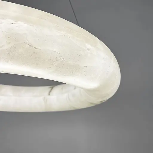 Підвісна кільцева люстра з ефектом мармуру Ø 60 см | Line F | Арт. MJ363-600 - фото 3