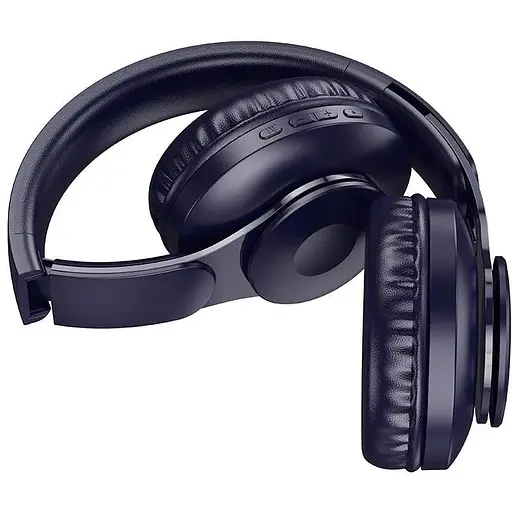 Наушники Bluetooth Hoco W45 Enjoy BT headset до 46 часов полноразмерные синие - фото 3