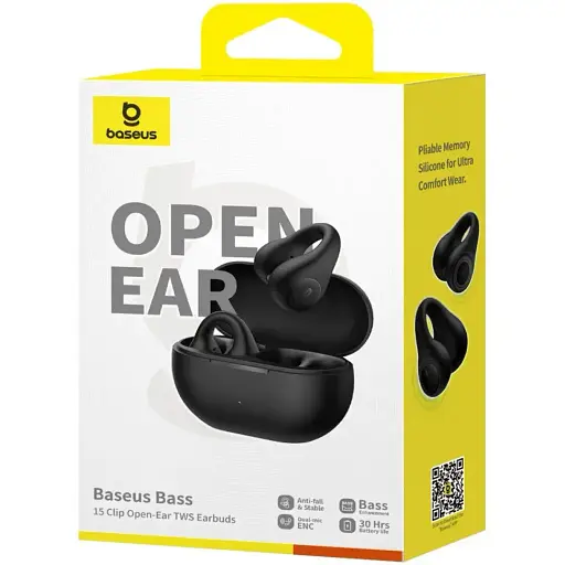 Беспроводные наушники Baseus Bass 15 Clip Open-Ear TWS white - фото 2