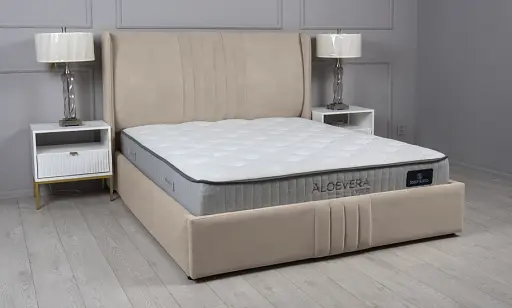 Ліжко 1,8 Лагуна темно-бежеве з підйомним механізмом - фото 4