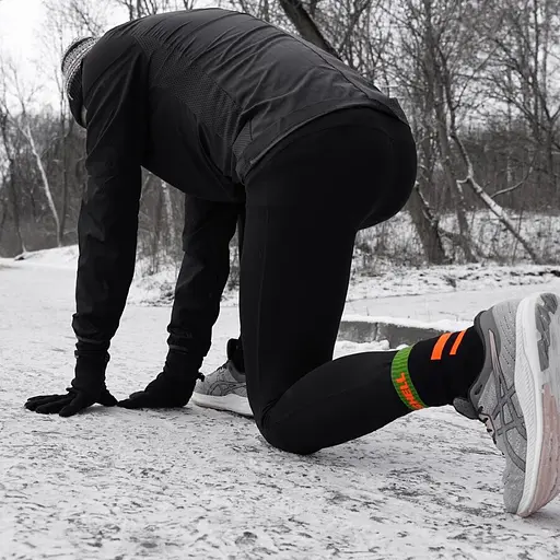 Носки DexShell Running водонепроницаемые S с оранжевыми полосками - фото 12