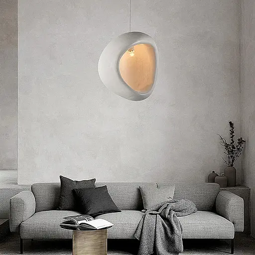 Гіпсовий світильник у білому кольорі Ø40х46 см | Арт. MJ39-330 WT | Line F - фото 4