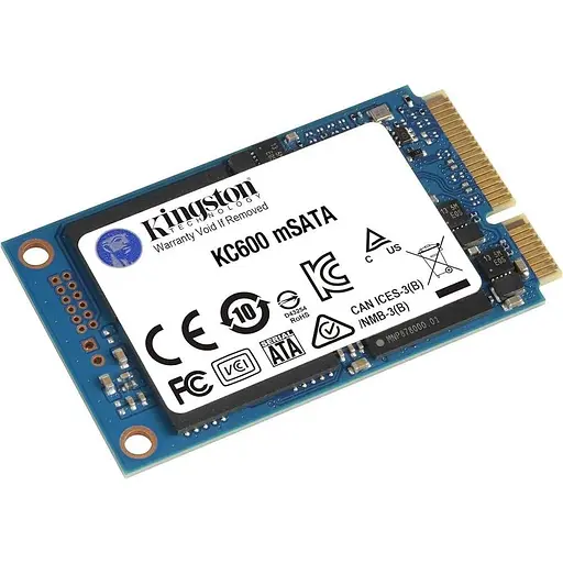 Накопитель SSD 512GB Kingston KC600 mSATA SATAIII 3D TLC (SKC600MS/512G) - фото 1