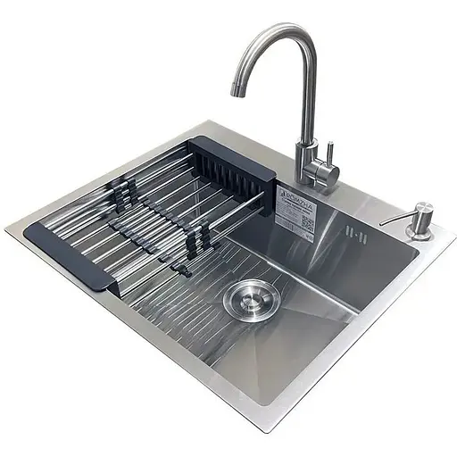 Комплект мийка + змішувач Romzha Arta U-550S Max (A) - фото 1