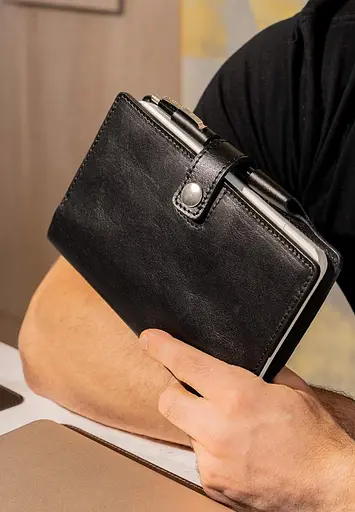 Шкіряний блокнот (Софт-бук) 4.0 чорний - фото 2