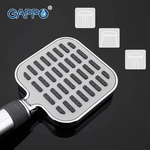 Ручний душ 3-режими хром Gappo G08, Хром - фото 3