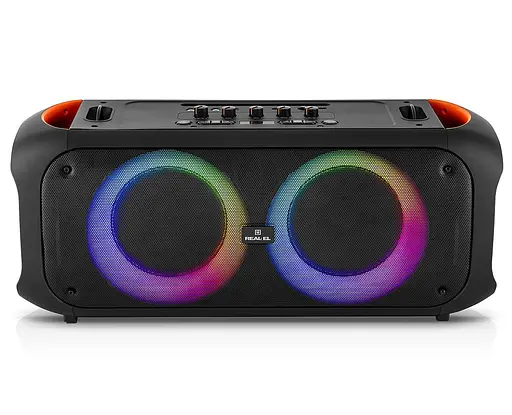 Портативная колонка Real-El X795 Boombox 70W Bluetooth, Echo Karaoke, TWS, RGB, Black - фото 2