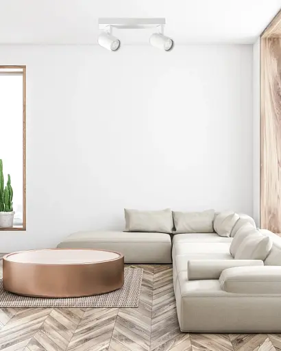 Світильник поворотний, спот Goldlux 328731 Lynx GU10 2x10W IP20 білий - фото 2