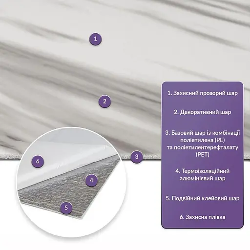 Самоклеящаяся стеновая PET плитка в рулоне 1200х3000х2мм SW-00002667 - фото 2