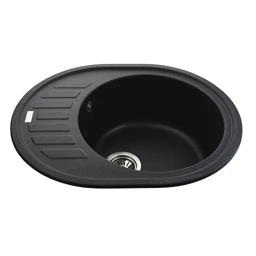 Гранитная мойка Globus Lux Arno графит 650x500 мм А0001, Графит - фото 3