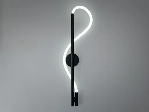 Світлодіодний настінний світильник Шланг, 14W, чорне - фото 2