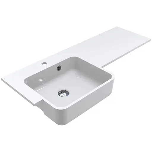 Умивальник Miraggio Fontana L глянцевий 0000518, Білий - фото 1