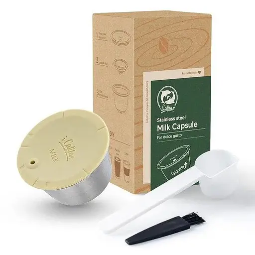 Многоразовая металлическая капсула Icafilas Milk для молока и молочной пены на кофеварку Nescafe Dolce Gusto