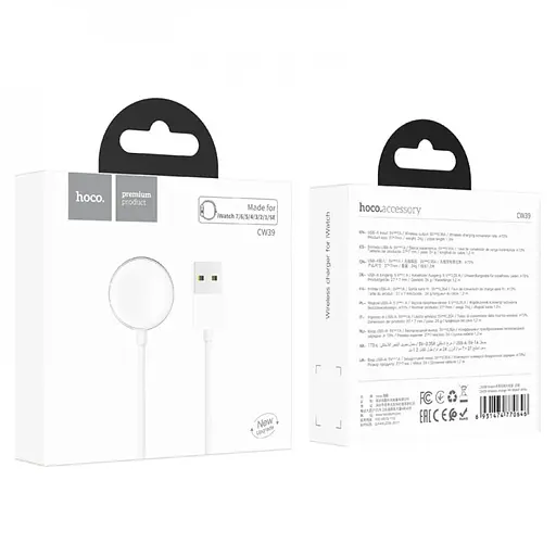 БЗП Hoco CW39 Wireless charger for iWatch (USB) White - фото 6