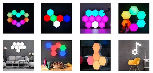 Светильник 6шт умный шестигранный APP control USB - фото 5