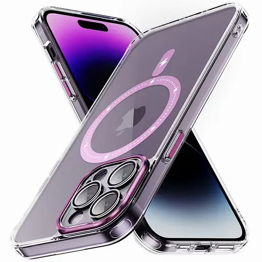 Чохол TPU+PC Colorful with MagSafe для Apple iPhone 12 Pro Max 6.7 Pink - фото 2