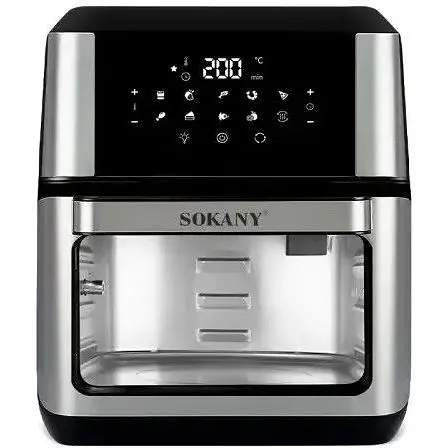 Аерофритюрниця безмасляна Sokany SK-ZG-802 12л електрична з сенсорним керуванням, таймер 1800Вт - фото 1