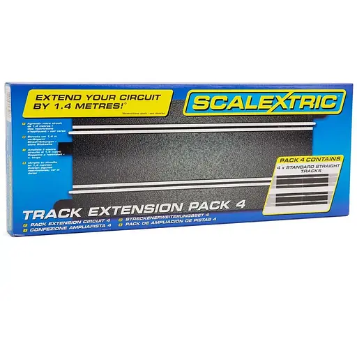 Пакет расширений гусеницы 4 Scalextric 1/32 Track Extension Pack Standard Straight 4Pcs Scalextric 1:32