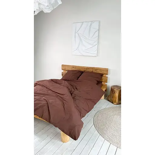 Комплект постельного белья Евро #Brownie шоколад - фото 6