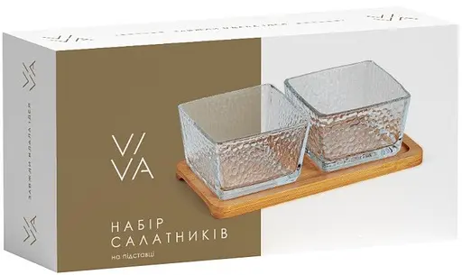 Набір салатників на підставці VIVA BAMBOO 2х250 мл S/3 - фото 2