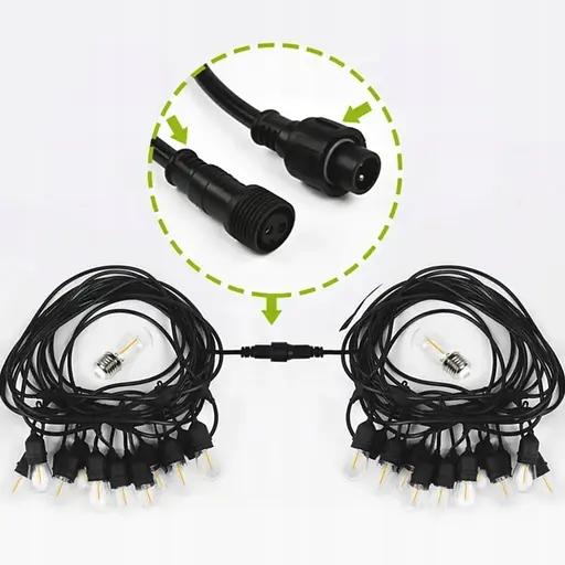 Гирлянда светодиодная OldBro для сада и террасы с теплым светом - фото 2