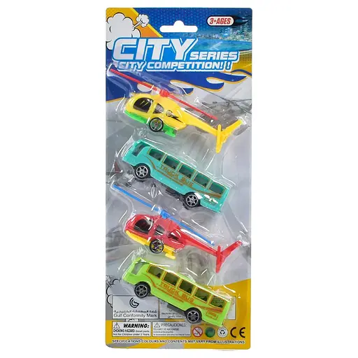 Набор транспорта, 9 см, 4 шт., L778-8-10 (В ассортименте)