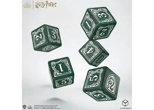 Набор кубиков Harry Potter. Slytherin Dice & Pouch (5 шт. + мешочек) (190142/2023/2/A/D6B) - фото 2