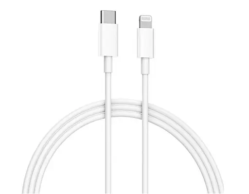 Кабель оригинальный Mi Type-C to Lighting Mfi 18 W 1 m (BHR4421GL) белый - фото 1