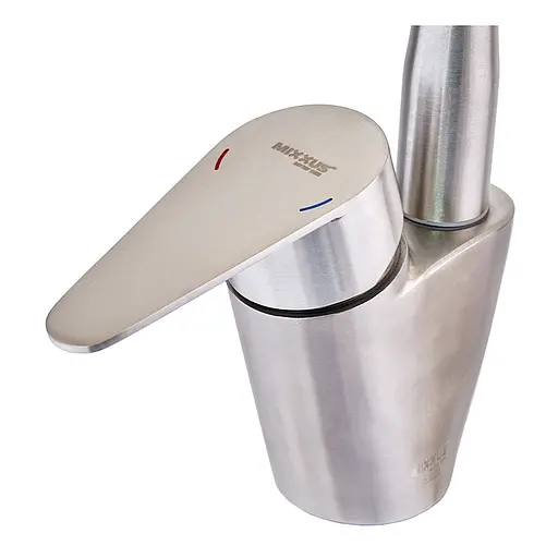 Смеситель для кухни Mixxus Neo-011 с гибким изливом MI6235 Нержавеющая сталь - фото 3