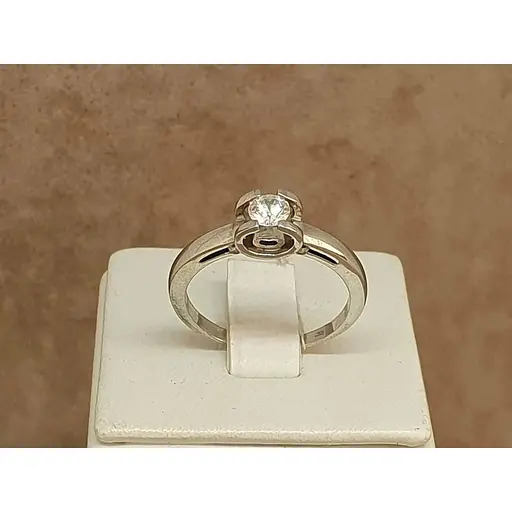 Срібне кільце Лазурит з фіанітом. 11002р 16,5 - фото 3