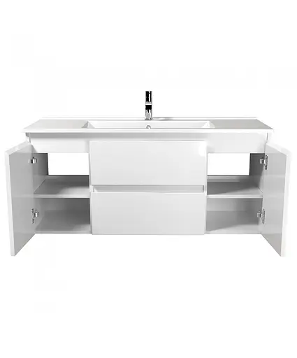 Тумба Мойдодир Сорренто 120-А з умивальником SU-120 Білий підвісна Білий - фото 7