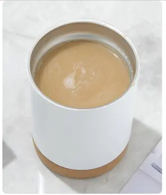 Кофейная кружка с пробковым дном 360 мл White из нержавеющей стали с двойными стенками - фото 6