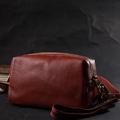 Женская сумка Vintage с двумя ремнями из натуральной кожи 19х11х9 см sum0029050 - фото 8