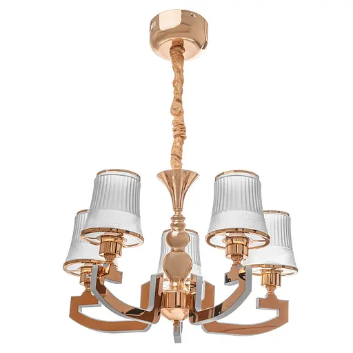 Люстра подвесная Brille прованс с абажуром E27 60W G (BKL-646S/5)