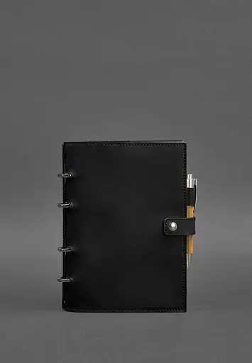 Шкіряний блокнот з датованим блоком (Софт-бук) 9.1 чорний Crazy Horse - фото 2