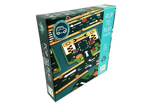 Настольная игра Djeco Пазл Автотраcса, 21 эл. (гигант) (Pop to Play Puzzle: Roads) (DJ07162)