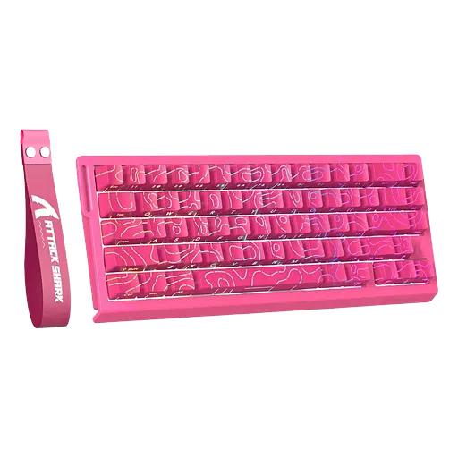 Клавіатура Attack Shark X68 HE Contours Side Printed RGB Pink - фото 3