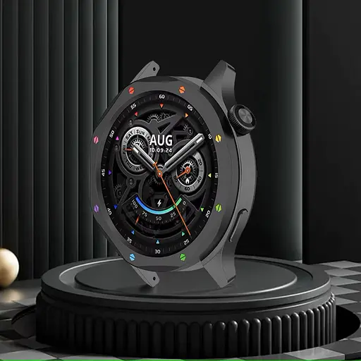 Безель металлический Sikai для смарт-часов Xiaomi Watch S3/S4 Black-multicolor + защитное стеклоSikaiSikai - фото 7