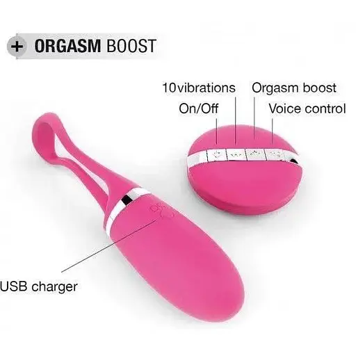 Віброяйце Dorcel Secret Delight Magenta з пультом ДК з турборежимом та голосовим керуванням - фото 4