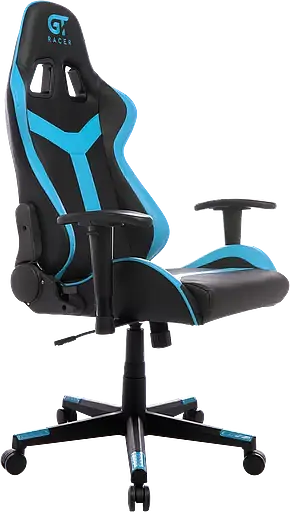 Геймерское кресло GT Racer черное с синим (X-2527 Black/Blue) - фото 2