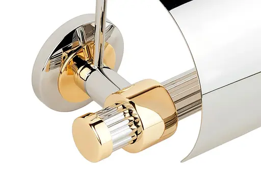 Тримач для туалетного паперу Kugu Maximus 611C&G Золотий - фото 2