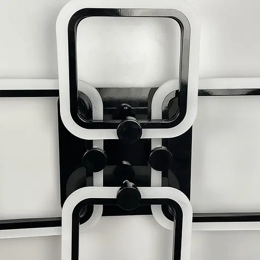 Чорна LED люстра на 2+2 ріжки квадратної форми | Арт. A 2503/2+2 BK | Line F - фото 6