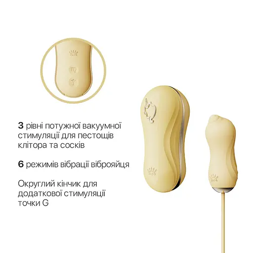 Набір секс-іграшок Zalo Rose Series Unicorn Set 2 шт. жовтий - фото 13