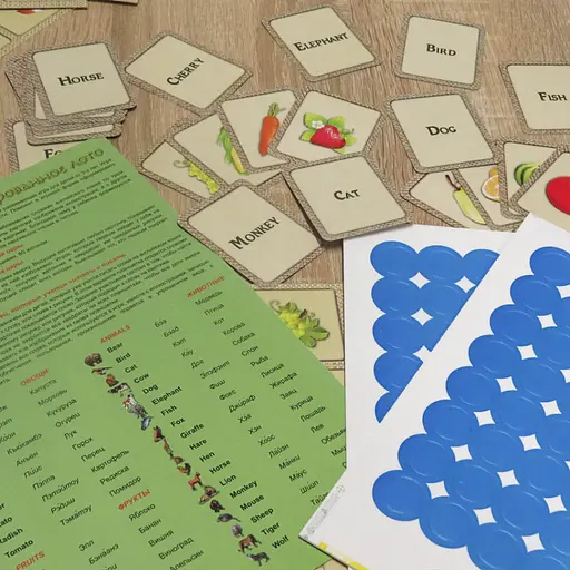 Навчальна настільна гра Лото "ENGLISH" 0796 ілюстрована - фото 4