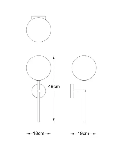 Бра Zuma Line Milan G4 1x8W IP20 золотой - фото 2