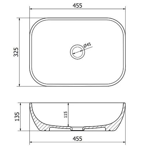 Умивальник Mexen Rita shiny marble накладний MEX-21084583, Мармур - фото 3