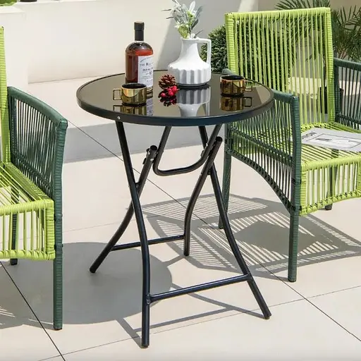 Стол садовый Costway Mix складной круглый - фото 2