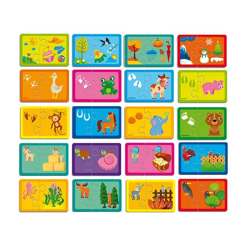 Пазлы Найди пару. Времена года. Чьи следы? Кто спрятался VT5003-04 Укр - фото 2